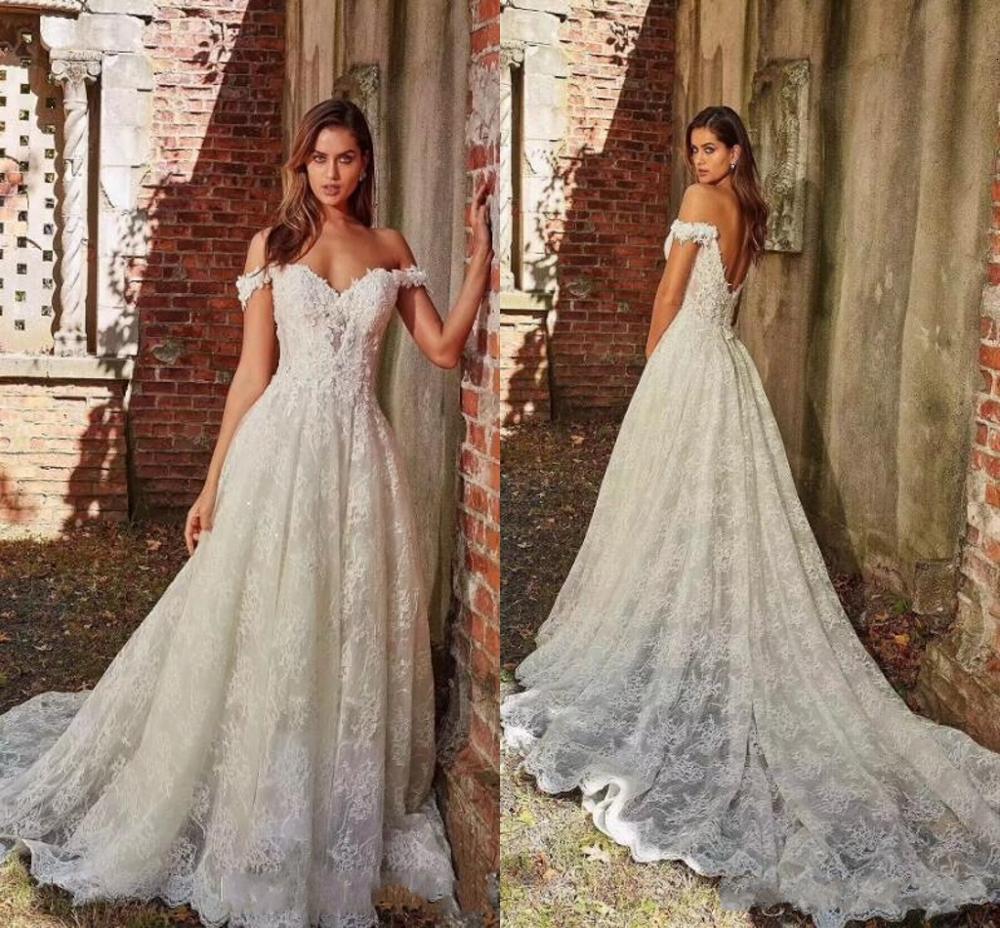 2021 Sexy Summer Beach Off the Shoulder Lace Wedding Es A-line Appliques Court Train Long Bridal Gowns Boho New Uozd, White
2021 Sexy Summer Beach Off the Shoulder Lace Wedding Es A-line Appliques Court Train Long Bridal Gowns Boho New Uozd, White