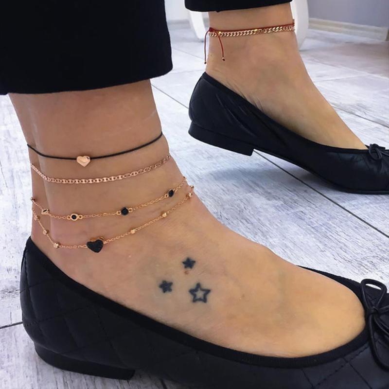 Anklets Stylish Ladies Multilayer Anklet Sexy Legs Foot Chain Bracelet Jewelry Creative Retro Bohemian Charm Beach, Red;blue
Anklets Stylish Ladies Multilayer Anklet Sexy Legs Foot Chain Bracelet Jewelry Creative Retro Bohemian Charm Beach, Red;blue