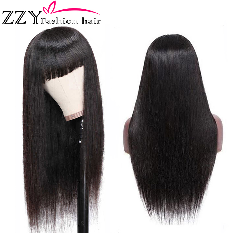 Brazilian Straight Human Hair Wigs with Bangs Full Machine Made Human Hair Wigs Glueless Wigs for Women Remy Baby Hair Pre Plucked seamless natural, Natural color
Brazilian Straight Human Hair Wigs with Bangs Full Machine Made Human Hair Wigs Glueless Wigs for Women Remy Baby Hair Pre Plucked seamless natural, Natural color