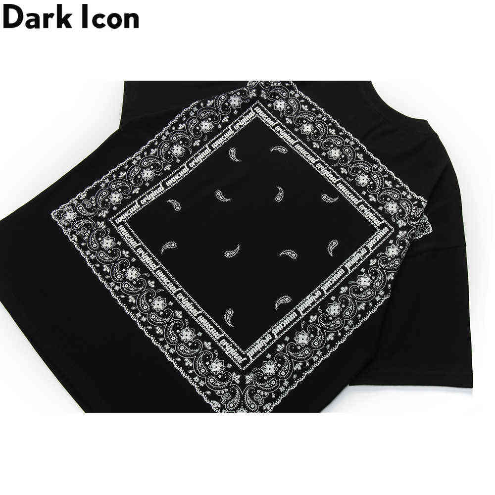 Bandana T-shirt Men Summer Loose Short Sleeved Paisley Men's Tshirts Black Khaki Pink Tee Shirts 210603