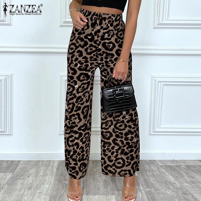 Women's Pants & Capris ZANZEA Fashion Leopard Printed 2021 Summer Elastic Waist Pant Wide Leg Casual Ladies Oversized Loose Pantalon, Black;white
Women's Pants & Capris ZANZEA Fashion Leopard Printed 2021 Summer Elastic Waist Pant Wide Leg Casual Ladies Oversized Loose Pantalon, Black;white