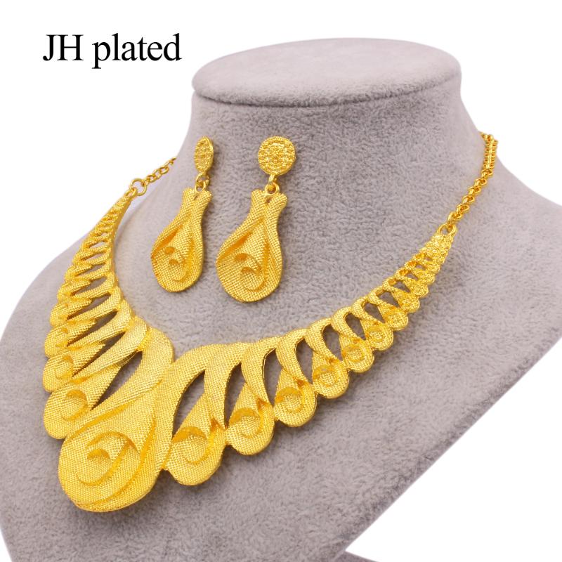 Earrings & Necklace Jewelery Set 24K Gold Color Jewelry Sets African Bridal Gifts For Women Flowers Jewellery Ornament, As pic
Earrings & Necklace Jewelery Set 24K Gold Color Jewelry Sets African Bridal Gifts For Women Flowers Jewellery Ornament, As pic