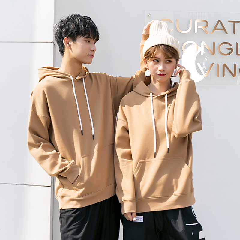 houzhou Cotton Women Hoodies Harajuku Couple Sweatshirts Spring Long Sleeve Sudadera Mujer Casual Pocket Pullover Clothes 201204