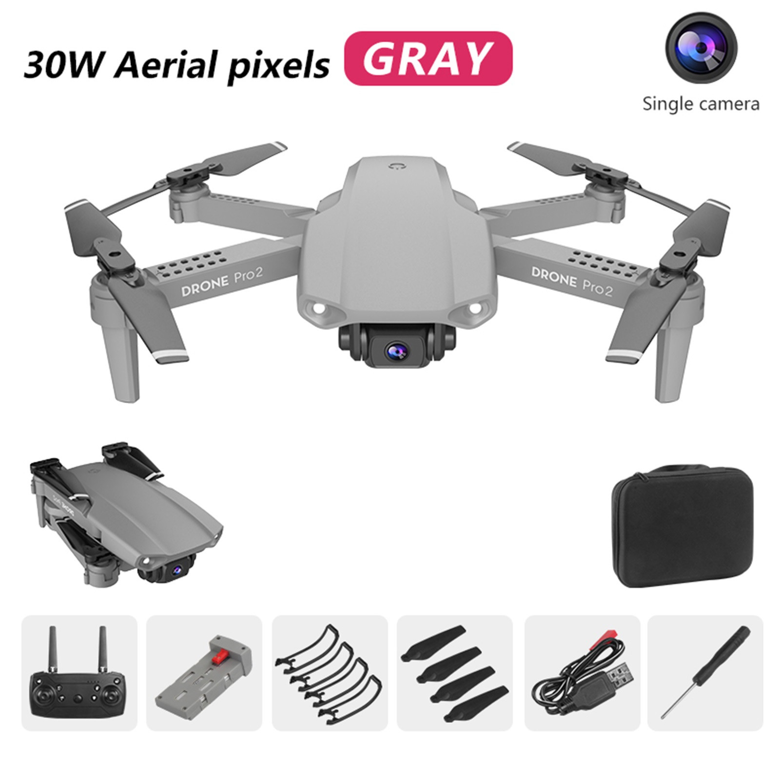 E99 Folding Drone 30W Single Camera HD Drones Aerial Photography Long Endurance Quadcopter Foldable RC Quadcopter, Black
E99 Folding Drone 30W Single Camera HD Drones Aerial Photography Long Endurance Quadcopter Foldable RC Quadcopter, Black