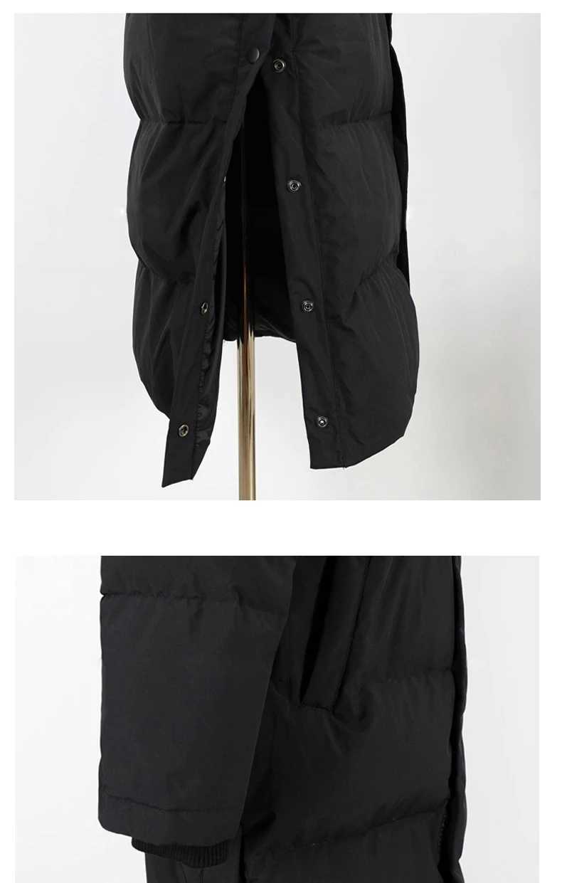 Parka Coat Maxi Long Winter Jacket Women Hooded Pocket Zipper Female Lady Windbreaker Overcoat Outwear Clothing Quilted 211018