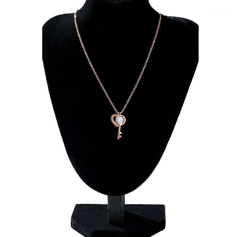 Chains Love Heart & Key Crystal Pendant Rose Gold Women's Necklace Fashion Jewelry
Chains Love Heart & Key Crystal Pendant Rose Gold Women's Necklace Fashion Jewelry