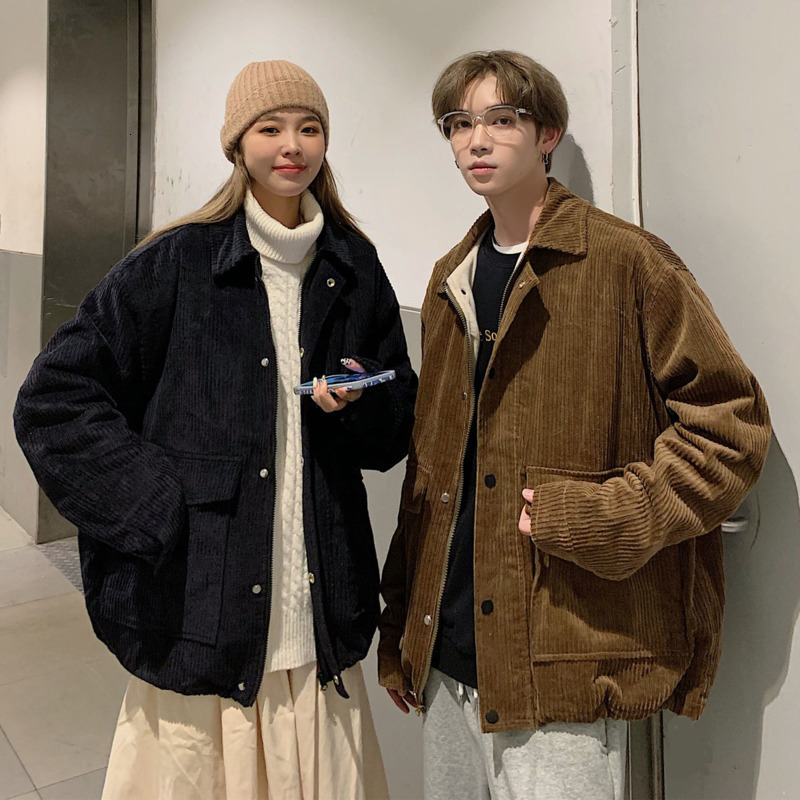 2021 New Winter Cotton Thick Corduroy Jacket Men's Warm Fashion Retro Casual Short Men Wild Loose Korean Couple Coat Mens Clothes Ak7u, Coffee
2021 New Winter Cotton Thick Corduroy Jacket Men's Warm Fashion Retro Casual Short Men Wild Loose Korean Couple Coat Mens Clothes Ak7u, Coffee