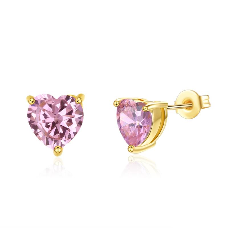 Stud TE326 Fashion Simple Gold Plated Heart Zirconia Stone Earring For Women Elegant, Golden;silver
Stud TE326 Fashion Simple Gold Plated Heart Zirconia Stone Earring For Women Elegant, Golden;silver