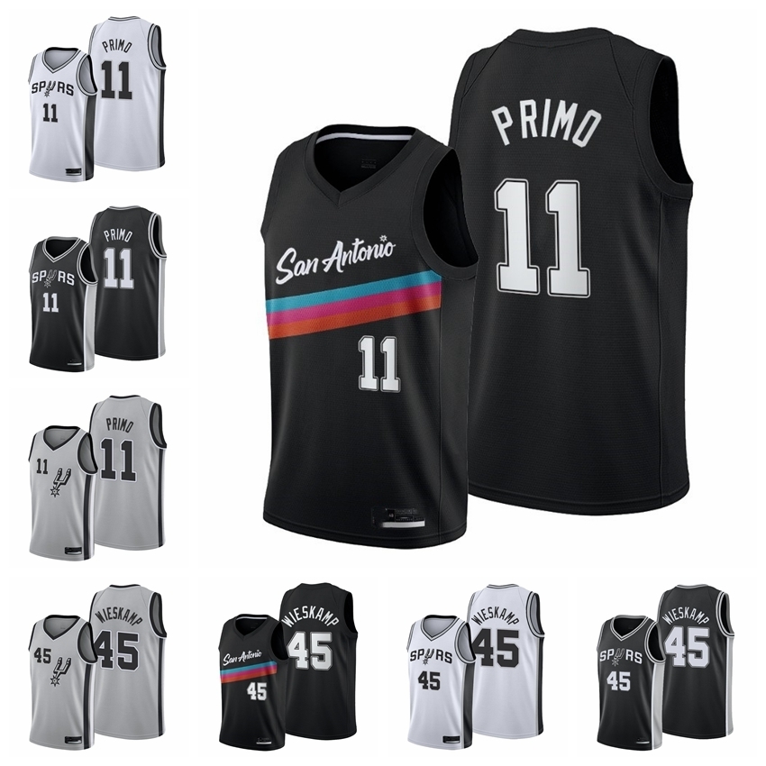 Joshua Primo 11 Joe Wieskamp 45 2021 Draft Basketball San Antonio's Spurs's Men White Edition City Jersey, Black;red
Joshua Primo 11 Joe Wieskamp 45 2021 Draft Basketball San Antonio's Spurs's Men White Edition City Jersey, Black;red