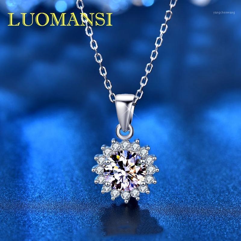 Luomansi Sun Flower Gemstone Necklace 1ct Moissan Diamond Charm Female Jewelry Gift Chains
Luomansi Sun Flower Gemstone Necklace 1ct Moissan Diamond Charm Female Jewelry Gift Chains