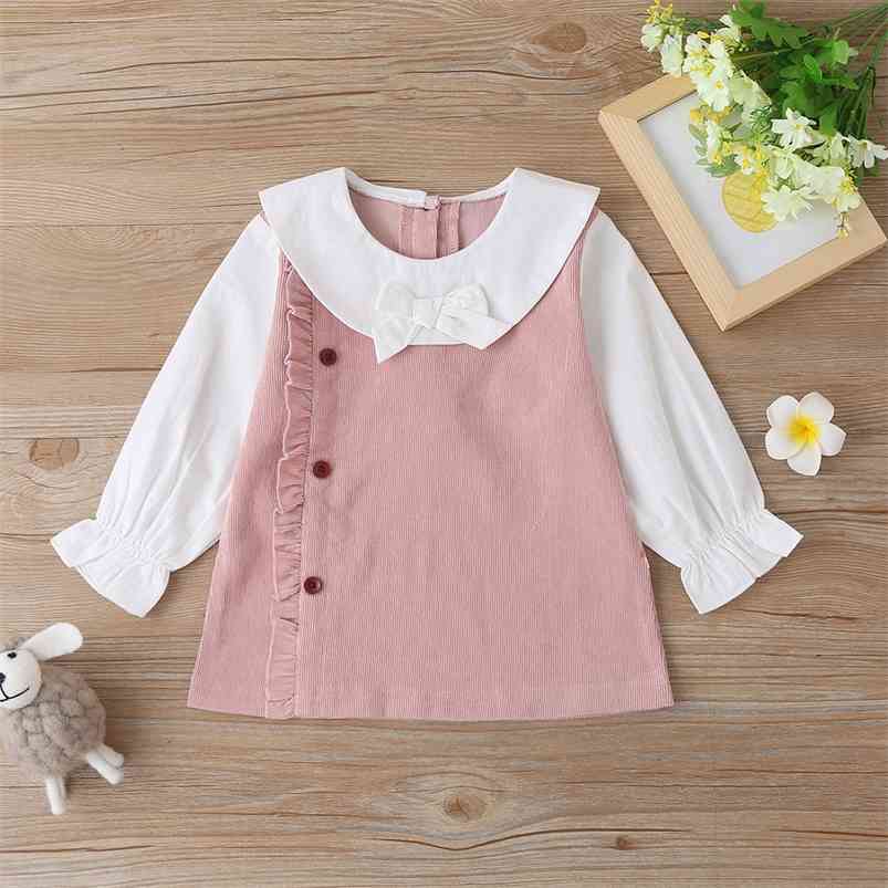 Winter Girls Dress Cute Long Sleeve White Bow Patchwork Vestidos 0-24M 210629, Pink
Winter Girls Dress Cute Long Sleeve White Bow Patchwork Vestidos 0-24M 210629, Pink
