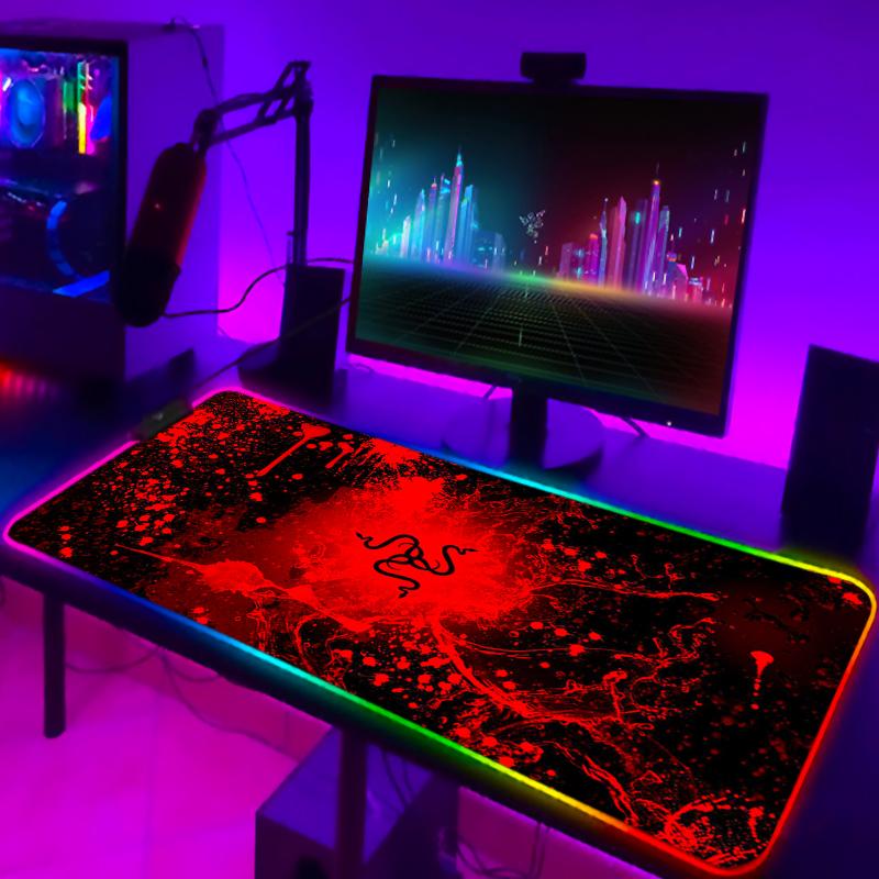 Mouse Pads & Wrist Rests Rgb Pad Gamer Carpet Bloody RAZER Mousepad Xxl Deskmat Large Desk Mat Computer Big Mousepepad Gaming Accessories Di