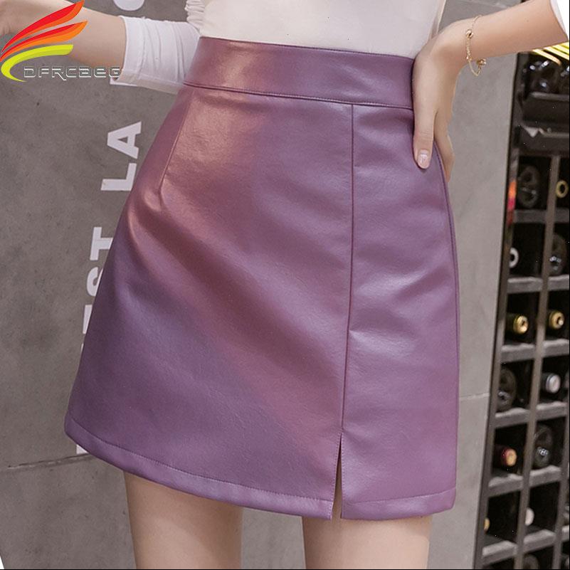 new 2021 autumn leather slit skirt women beige black or purple a line mini skirts womens with lining high waist pu skirt
new 2021 autumn leather slit skirt women beige black or purple a line mini skirts womens with lining high waist pu skirt