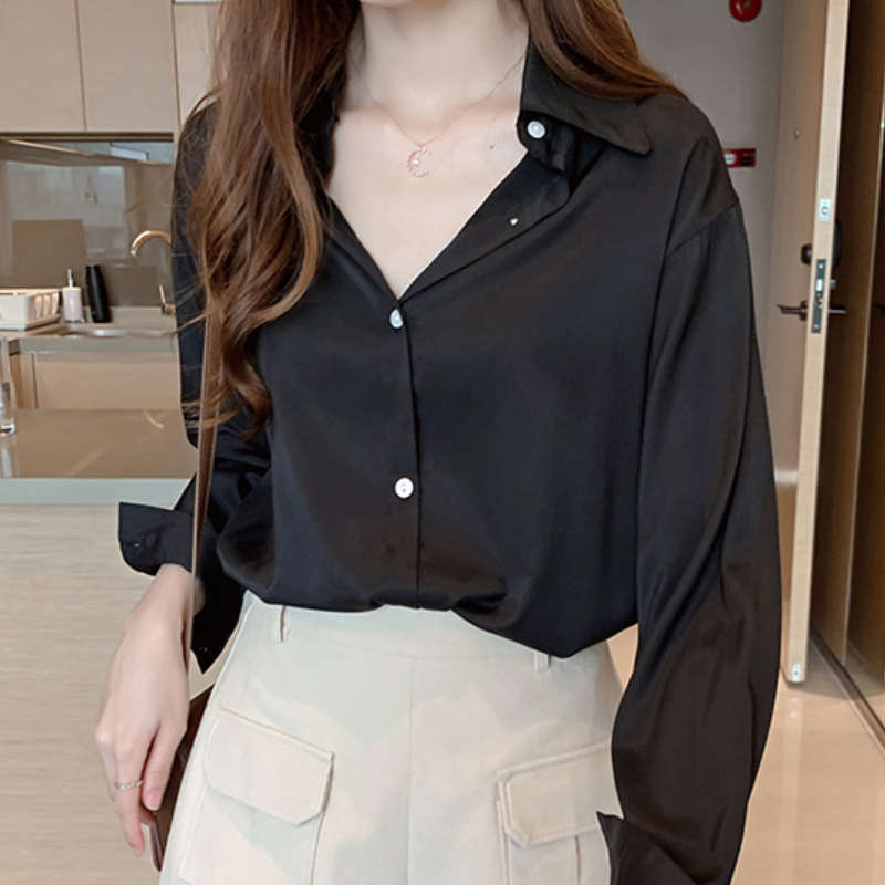 Blusas Mujer Spring Plus Size Women Tops and Blouse Long Sleeve Solid Shirt Simple Korean Loose Cardigan Lady Clothing 9985 210225