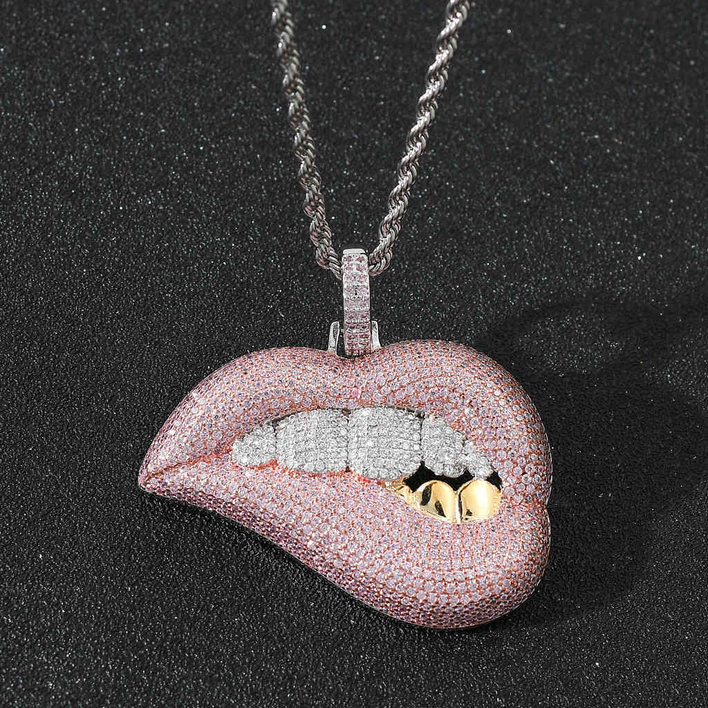 Tone Color Micro Pave Cubic Zirconia Drip Lip Pendant Necklace Iced Out Bling 5mm CZ Tennis Chain For Women Hiphop Jewelry X0509
Tone Color Micro Pave Cubic Zirconia Drip Lip Pendant Necklace Iced Out Bling 5mm CZ Tennis Chain For Women Hiphop Jewelry X0509