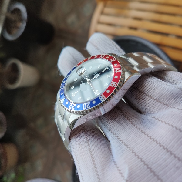 40mm men watch Vintage classic 16710 GMT 1989 Bracelet automatic movement wristwatch red blue bezel waterproof father birthday gift