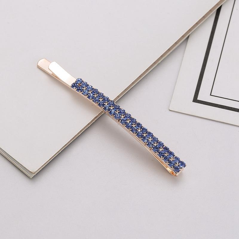 Girl Crystal Rhinestone Hair Clips Lady Women Barrette Colored Blue Red Diamond Hairpin BB Clips Headdress Hairs Accessories