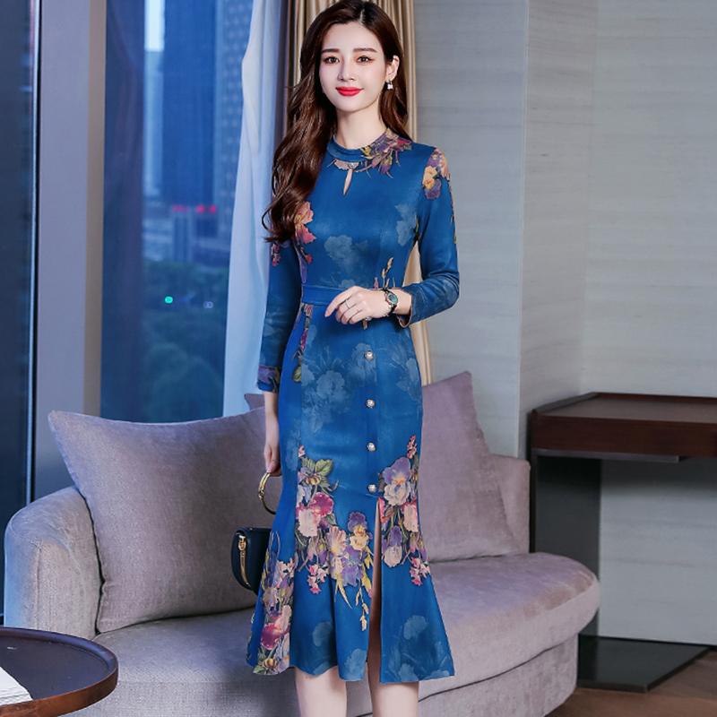 Casual Dresses Autumn Winter Print Flower Trumpet Dress Bottom Slim Sexy Split Fashion Deerskin Party Women RE2021, Beige
Casual Dresses Autumn Winter Print Flower Trumpet Dress Bottom Slim Sexy Split Fashion Deerskin Party Women RE2021, Beige