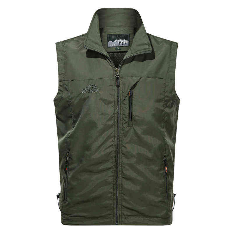 Men's Fishing Vest Summer Quick Dry Outdoor Zip for Pography Sleeveless Jacket Sport Fishing Life Vest Men Hunting Travel 211111