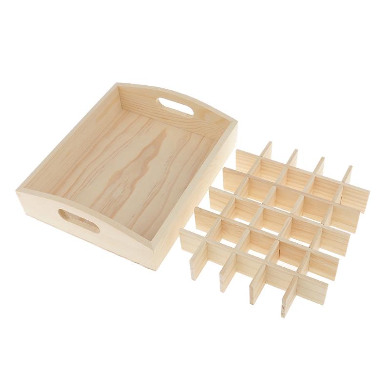2pcs/set Wood Essential Oil Box Displaying Case Organizer Holder Rack Stand Shelf Perfect for Retail Stores Home Storage