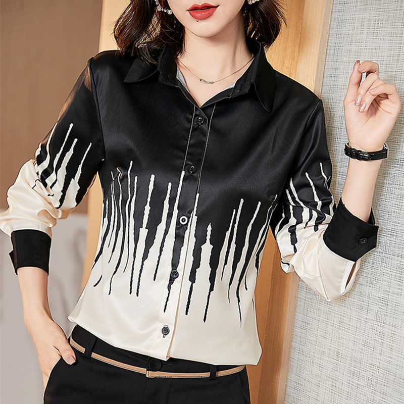 Korean Silk Women Shirts Woman Satin Blouses Long Sleeve Blouse Tops Plus Size Blusas Femininas Elegante 210604, Black
Korean Silk Women Shirts Woman Satin Blouses Long Sleeve Blouse Tops Plus Size Blusas Femininas Elegante 210604, Black