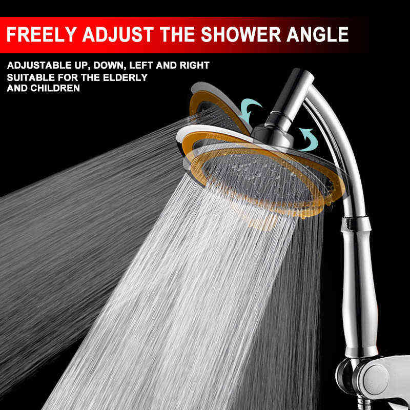 46 Inch Adjustable 2 Mode Shower Head Sprayer Head Home High Pressure Showerhead Bathroom Large Rainfall Universal Shower Heads H2452701