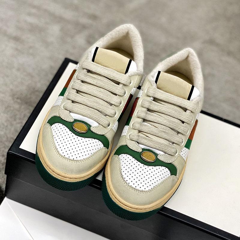 Luxurys Designers Casual Shoes Italy Low-Top Sneakers Vintage Bee Screener Genuine Leather Women Cowskin Sport Trainers Dirty Flat Heel shoe High Quality
Luxurys Designers Casual Shoes Italy Low-Top Sneakers Vintage Bee Screener Genuine Leather Women Cowskin Sport Trainers Dirty Flat Heel shoe High Quality
