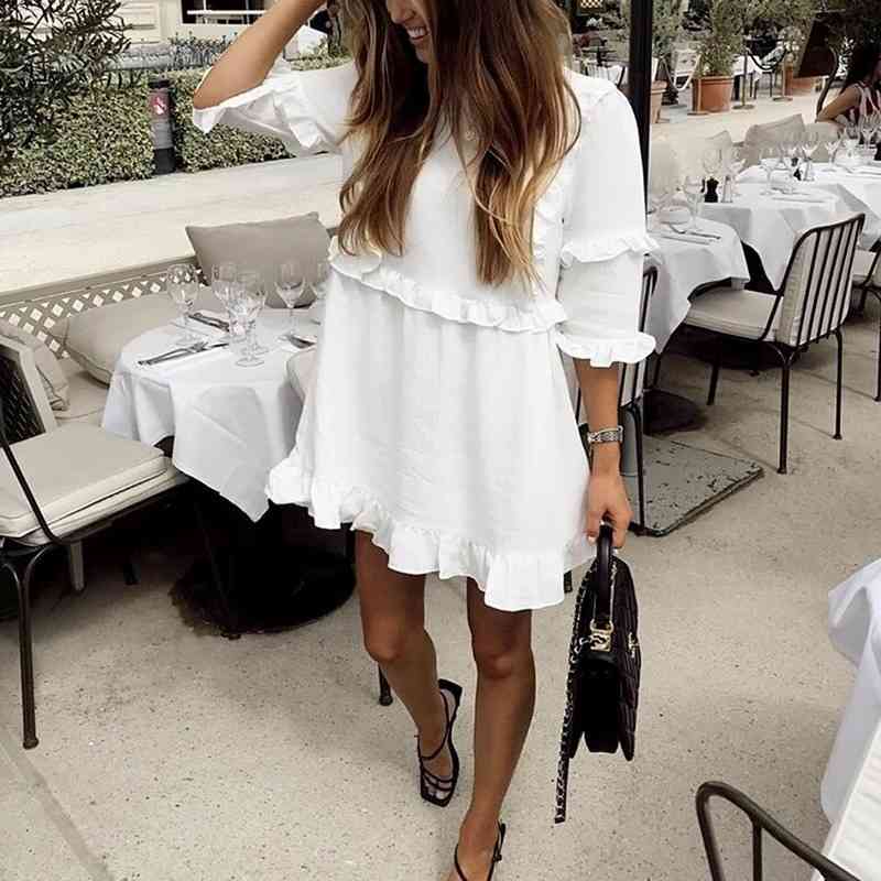 Fashion Elegant Long Petal Sleeve White Female Mini Dress Summer Party Birthday Festival Cute Sexy French Romantic Women 210603
Fashion Elegant Long Petal Sleeve White Female Mini Dress Summer Party Birthday Festival Cute Sexy French Romantic Women 210603