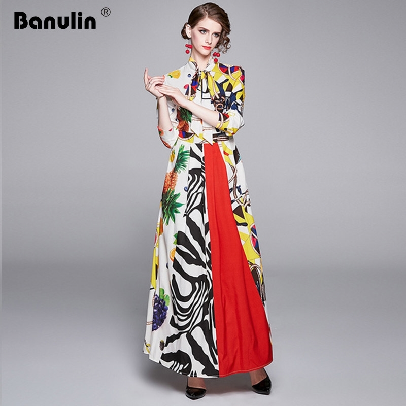 Banulin Fashion Runway Long Sleeve Maxi Dresses Women's Turn Down Neck Sweet Fruit Floral Print Dress Holiday 210603, Blue
Banulin Fashion Runway Long Sleeve Maxi Dresses Women's Turn Down Neck Sweet Fruit Floral Print Dress Holiday 210603, Blue