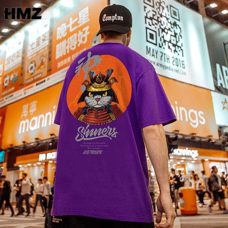 HMZ Cartoon T Shirt Printed Tshirt Men Short Sleeve Hip Hop Tee Plus Size Clothing Summer Streetwear Couple t shirts Oversized 210629
