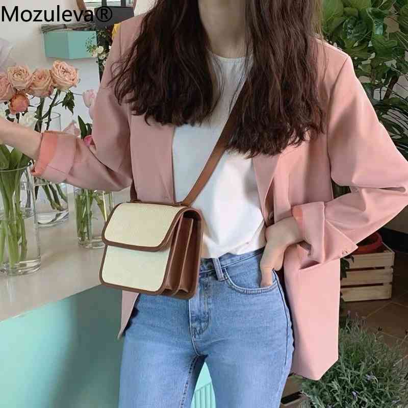Mozuleva Spring Ladies Skirt Suits Women Single-breasted Jacket & Pencil Skirt Suits Business 2 Pieces Sets Office Uniform 210708