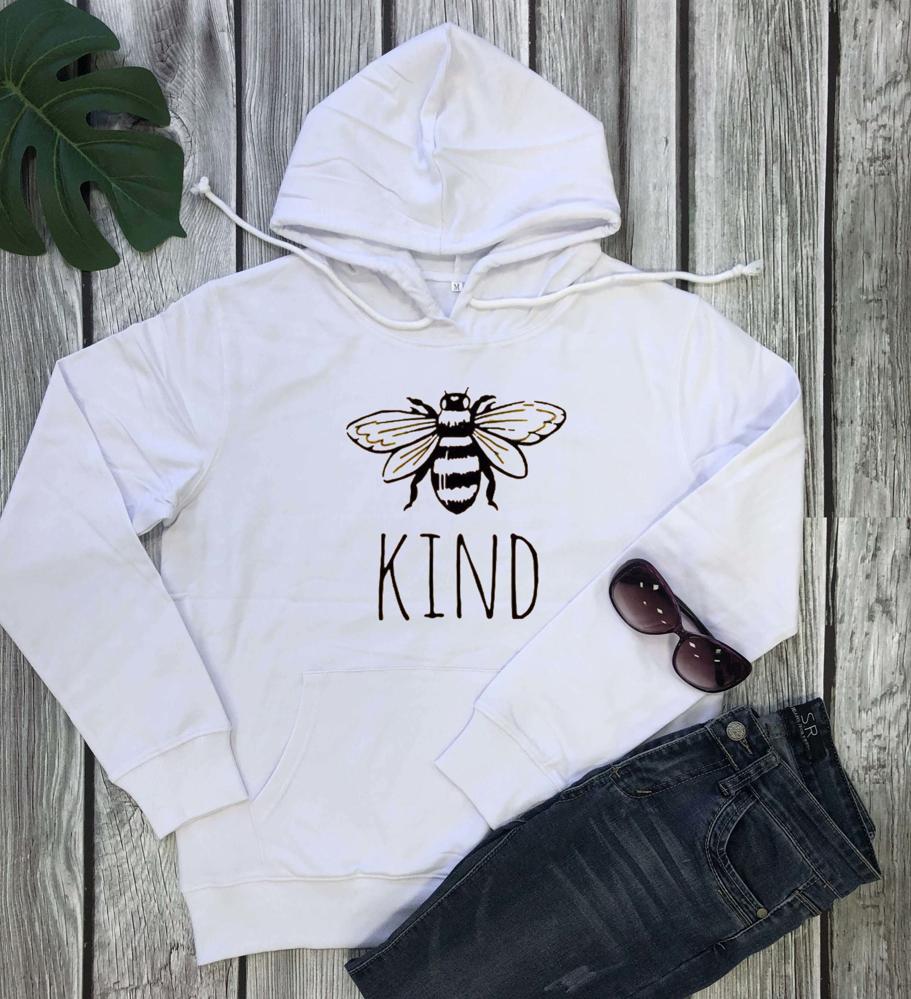 Bee kind cute graphic women fashion pure cotton casual religion Christian Bible baptism personality pullovers cute graphic tops T200525