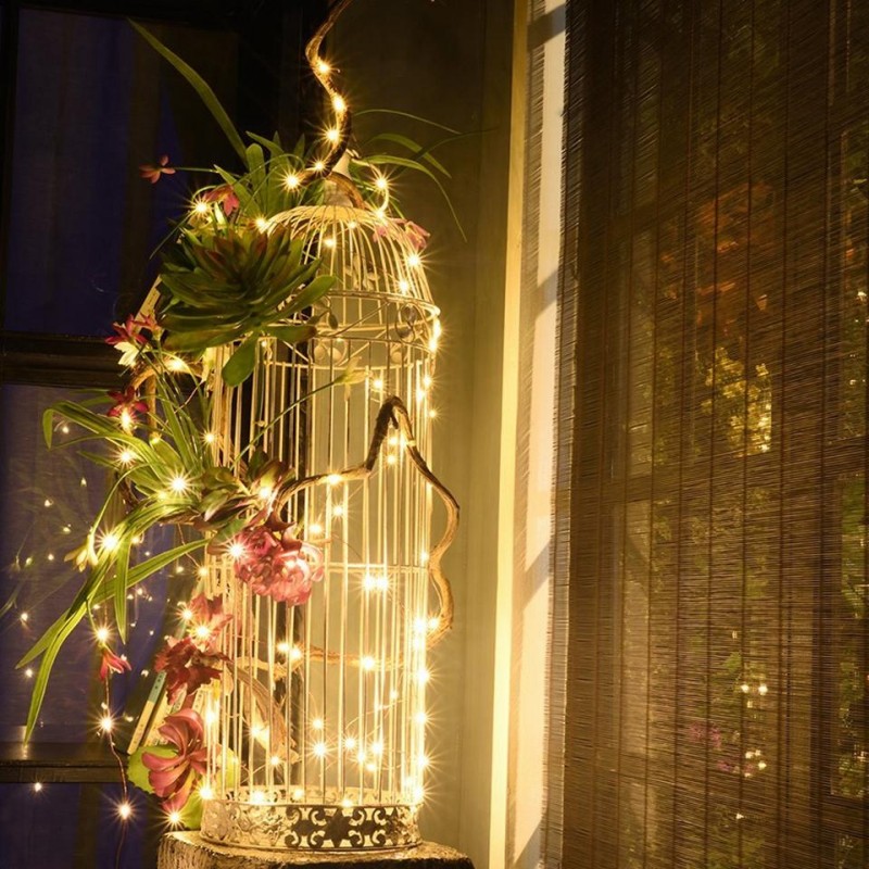Christmas Tree 20M EU US Copper Wire String lights Waterproof LED Strip For Fairy Wedding Party Decoration Holiday lighting Free shipping