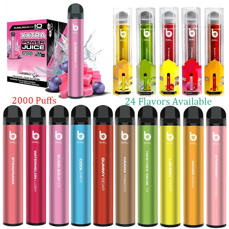 Bang XXL XXTRA Disposable Prefilled Device Pods E Cigarettes 8ml Vape Pens 800mAh Batterys 2000Puffs Starter Kits 24 Flavors
Bang XXL XXTRA Disposable Prefilled Device Pods E Cigarettes 8ml Vape Pens 800mAh Batterys 2000Puffs Starter Kits 24 Flavors