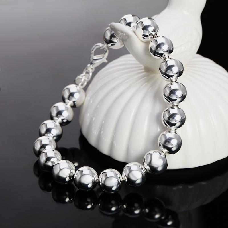 Beaded, Strands 925 Sterling Silver 4mm Smooth Bead Bracelet Suitable For Women's Personality Fashion Wedding Engagement Party Charm Jewelry
Beaded, Strands 925 Sterling Silver 4mm Smooth Bead Bracelet Suitable For Women's Personality Fashion Wedding Engagement Party Charm Jewelry