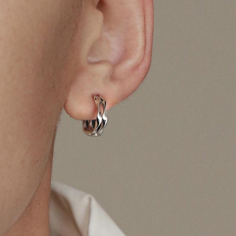 Hoop & Huggie Plated S925 Silver Color Jewelry Custom Earrings Personalized Men's Wave Hip Hop Trend Boys Ear For Man, Golden;silver
Hoop & Huggie Plated S925 Silver Color Jewelry Custom Earrings Personalized Men's Wave Hip Hop Trend Boys Ear For Man, Golden;silver
