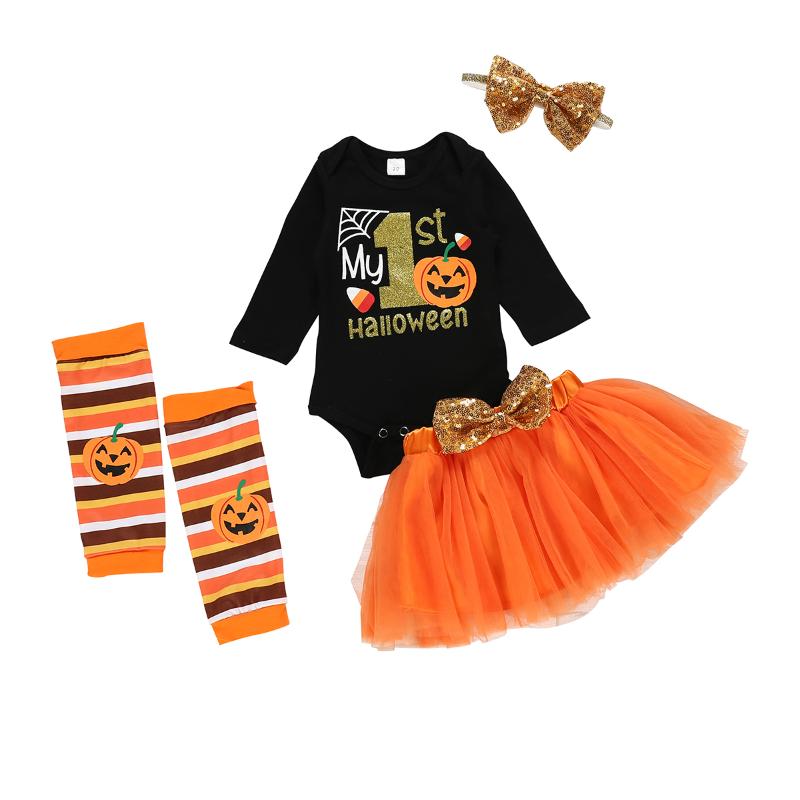 Clothing Sets Born Baby Girls Halloween Clothes Pumpkin Print Bodysuits Tops Tutu Skirt 4pcs First Day Outfits Fall
Clothing Sets Born Baby Girls Halloween Clothes Pumpkin Print Bodysuits Tops Tutu Skirt 4pcs First Day Outfits Fall