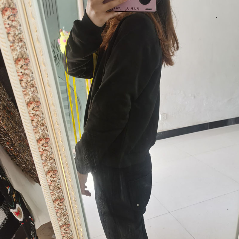 TVVOVVIN Autumn Winter streetwear New Europe Rainbow Tassel Patchwork Mesh Plus Down Thick Women's Sweatshirt Tops A479 201028