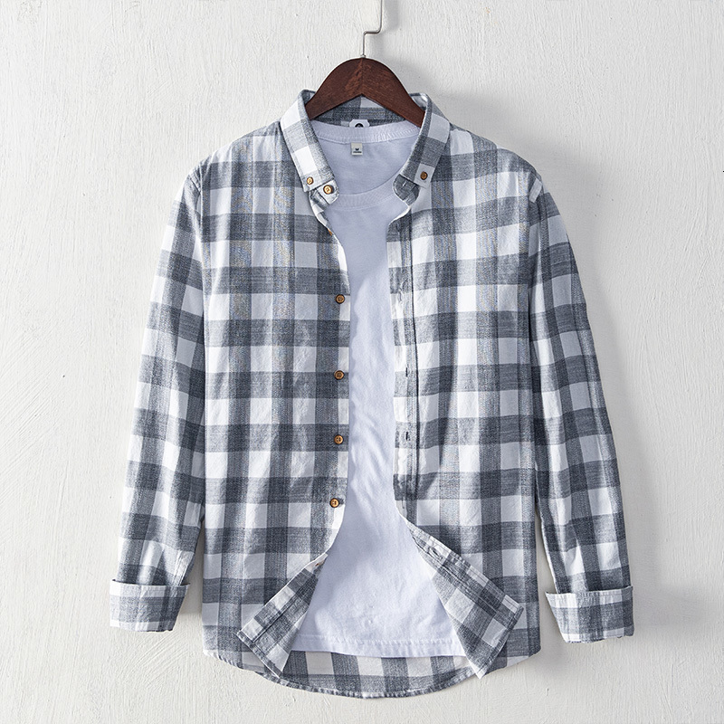 2021 100% Spring Cotton Brand Italian Male Plaid Shirts for Casual Men Comfortable Men's Shirt 5mf9, Blue
2021 100% Spring Cotton Brand Italian Male Plaid Shirts for Casual Men Comfortable Men's Shirt 5mf9, Blue