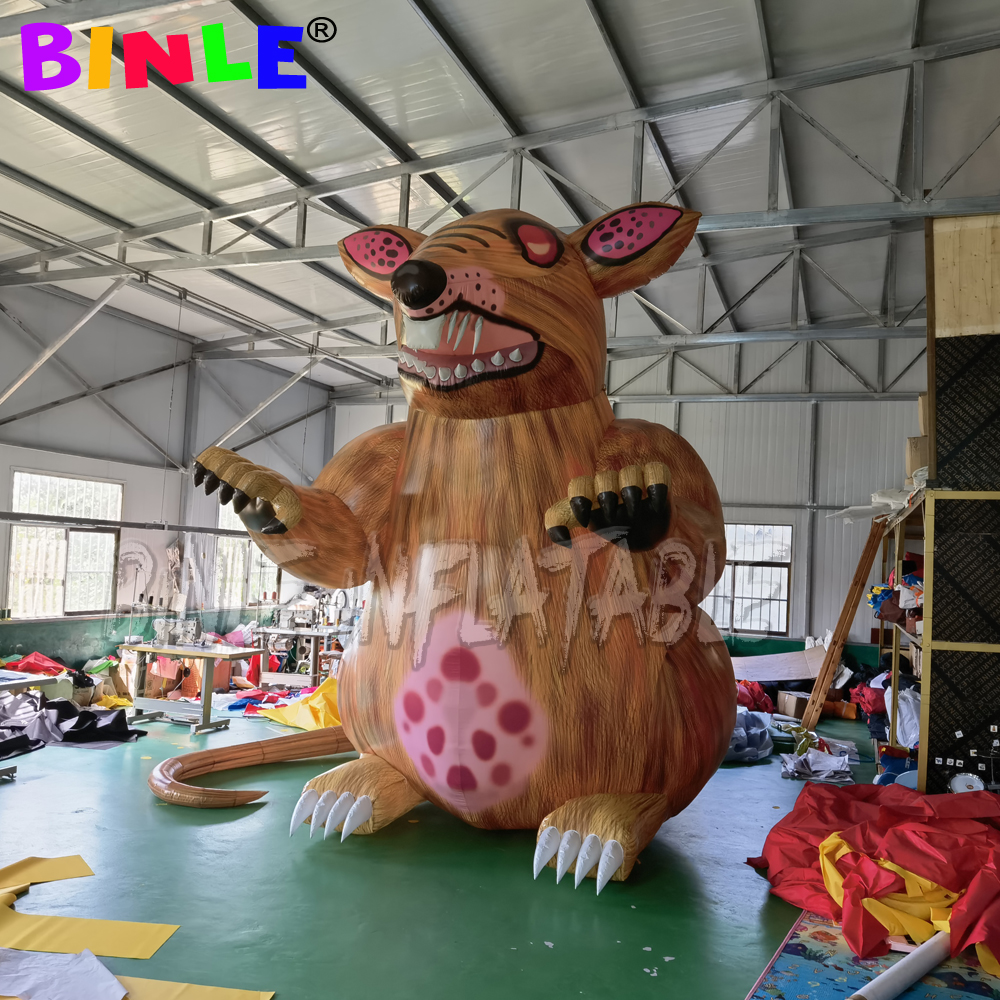 Custom yellow advertising inflatable mouse/rat model balloon