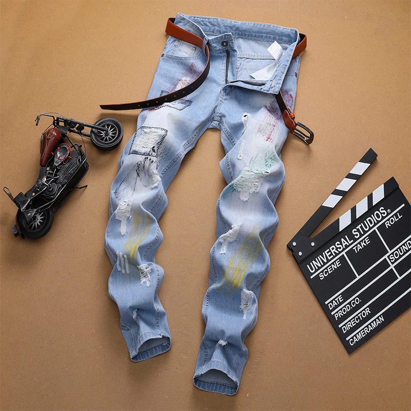 2021 New Mid Fake Designer Clothes Special Men Mens Destroyed Holes Zipped Straight Denim Streetwear Slim Full Length K04k, Sky blue
2021 New Mid Fake Designer Clothes Special Men Mens Destroyed Holes Zipped Straight Denim Streetwear Slim Full Length K04k, Sky blue