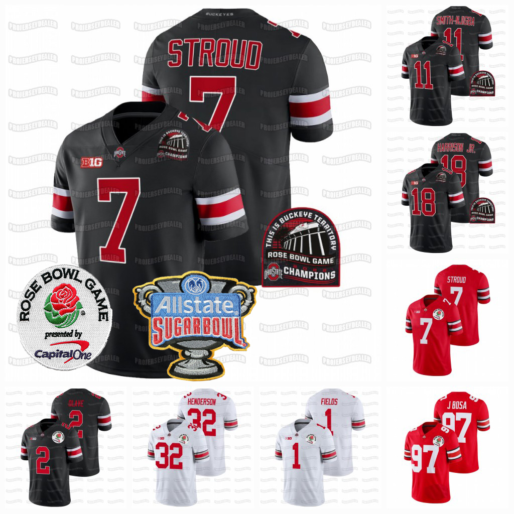 Ohio State Buckeyes 2022 Rose Bowl Champions NCAA Football Jersey 7 C.J. Stroud Justin Fields Chris Olave Joey Bosa TreVeyon Jaxon Smith-NjigbaHenderson Hickman, 2022 rose bowl youth s-xl black
Ohio State Buckeyes 2022 Rose Bowl Champions NCAA Football Jersey 7 C.J. Stroud Justin Fields Chris Olave Joey Bosa TreVeyon Jaxon Smith-NjigbaHenderson Hickman, 2022 rose bowl youth s-xl black