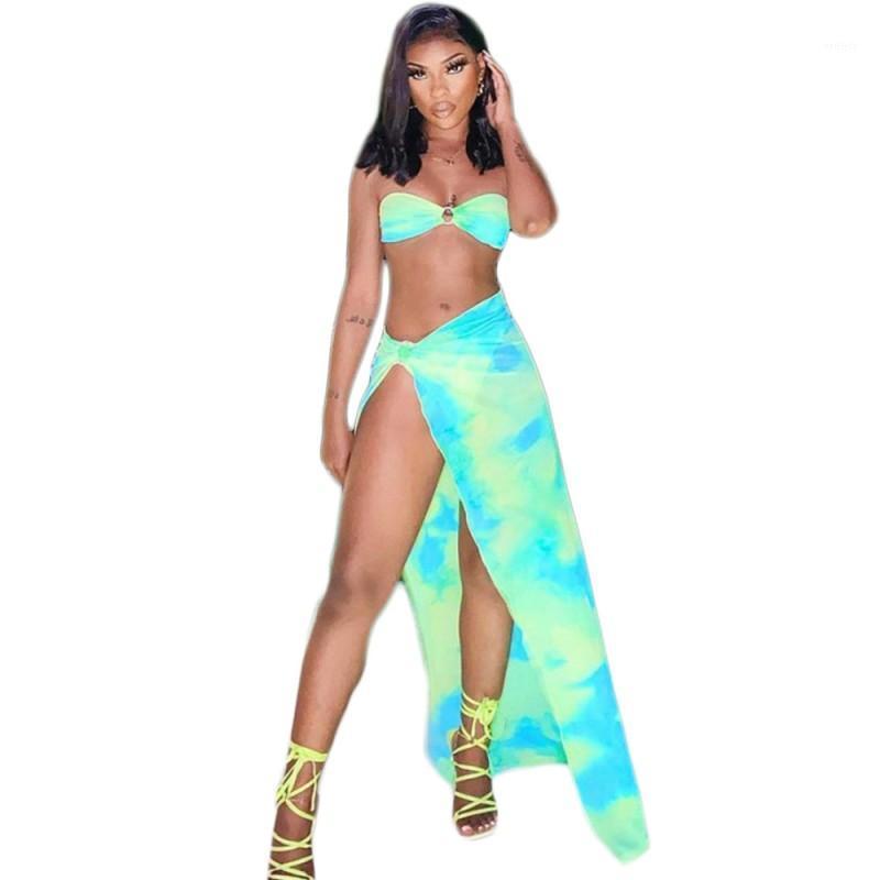Swimwear Bikini Cover Up Women Fashion Sexy Sleeveless Bra And Split Long Skirt Swimsuit Tie Dye Print Beachwear Wraps Women, Green
Swimwear Bikini Cover Up Women Fashion Sexy Sleeveless Bra And Split Long Skirt Swimsuit Tie Dye Print Beachwear Wraps Women, Green