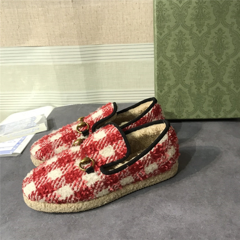 Designers Women Dress Shoes Horsebit Textured Wool Loafer Fabrics Rubber Midsole Flat Home Lady Check Tweed, Shoes box
Designers Women Dress Shoes Horsebit Textured Wool Loafer Fabrics Rubber Midsole Flat Home Lady Check Tweed, Shoes box