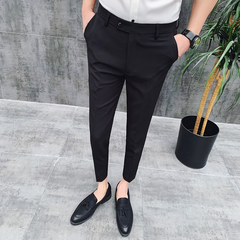 2021 New British Style Ankle Length Spring Summer Men Pants Stretched Simple Slim Fit Casual Office Trousers Formal Wear Hot Sale Gtja, White
2021 New British Style Ankle Length Spring Summer Men Pants Stretched Simple Slim Fit Casual Office Trousers Formal Wear Hot Sale Gtja, White