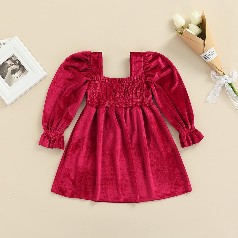 Girl's Dresses Toddler Baby Girl Velvet Dress 2-7Y Autumn Fashion Long Sleeve Red Evening Frill Smocked A-Line Princess, Red;yellow
Girl's Dresses Toddler Baby Girl Velvet Dress 2-7Y Autumn Fashion Long Sleeve Red Evening Frill Smocked A-Line Princess, Red;yellow