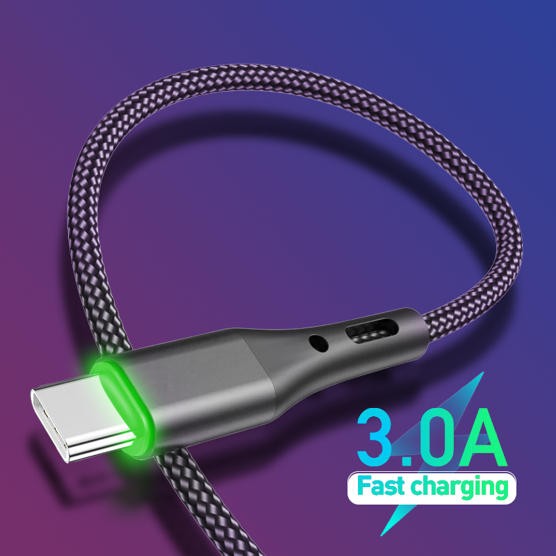 Fast Charing 3A Cables Data Transmission Micro USB C Charger Cord for iPhone Samsung Universal Charge, Black
Fast Charing 3A Cables Data Transmission Micro USB C Charger Cord for iPhone Samsung Universal Charge, Black