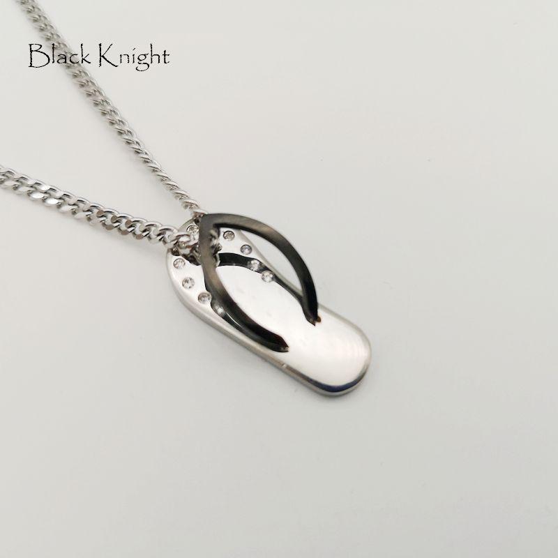 Pendant Necklaces Black Knight Creative Slipper Necklace Silver Color Stainless Steel CZ Stones Bohemia Fashion BLKN0727
Pendant Necklaces Black Knight Creative Slipper Necklace Silver Color Stainless Steel CZ Stones Bohemia Fashion BLKN0727