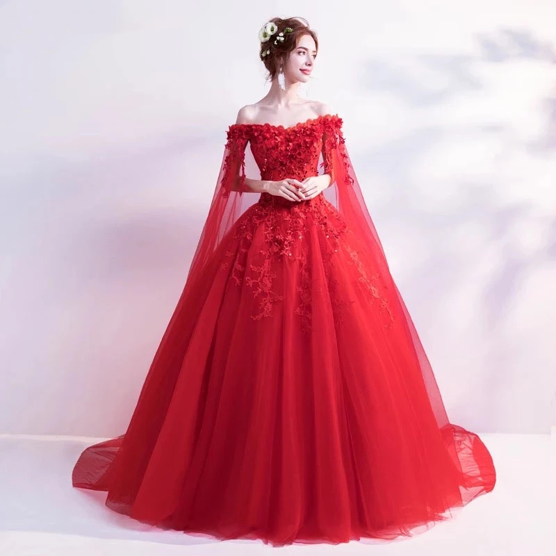 new arrived real photo red off shoulder quinceanera dresses lace appliques ball gowns prom dress sweet 16 for 15 years pageant gown