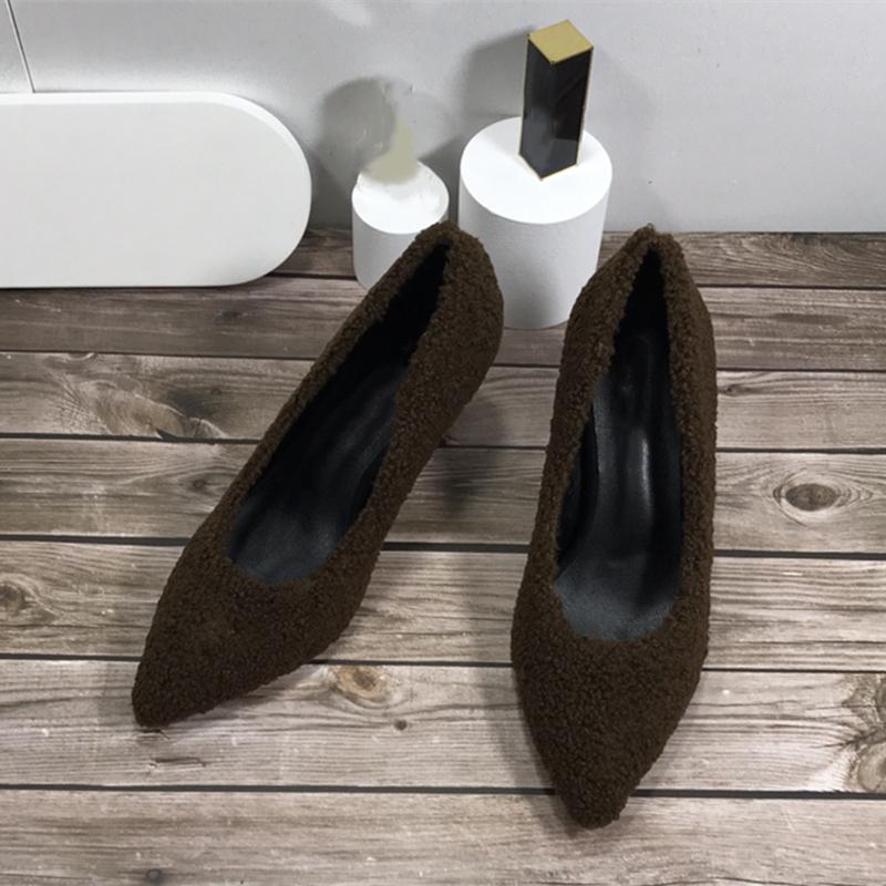 Dress Shoes Women Pumps High Quality Real Fur Pointed Toe Female Stiletto 7CM Thin Heel Ladies Footwear Autumn Winter, Black
Dress Shoes Women Pumps High Quality Real Fur Pointed Toe Female Stiletto 7CM Thin Heel Ladies Footwear Autumn Winter, Black